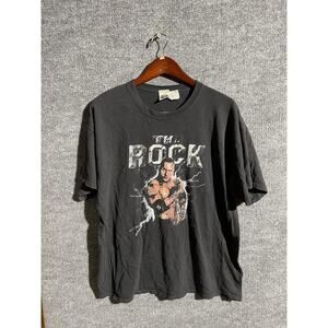 Vintage The Rock WWE Shirt Mens XL Black Peoples Champ Graphic Wrestling 2000s